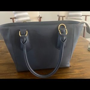Dagne Dover Signature Tote - Ash Blue